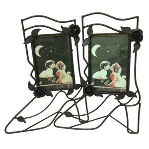 Cowgirl Boot Metal Photo Frame‎ Lot of 2